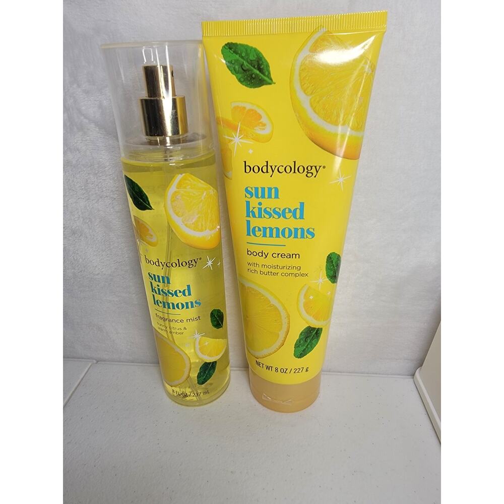 Bodycology Sun Kissed Lemons Body Cream & Fragrance Mist 8oz Set Discontinued - Picture 3 of 8